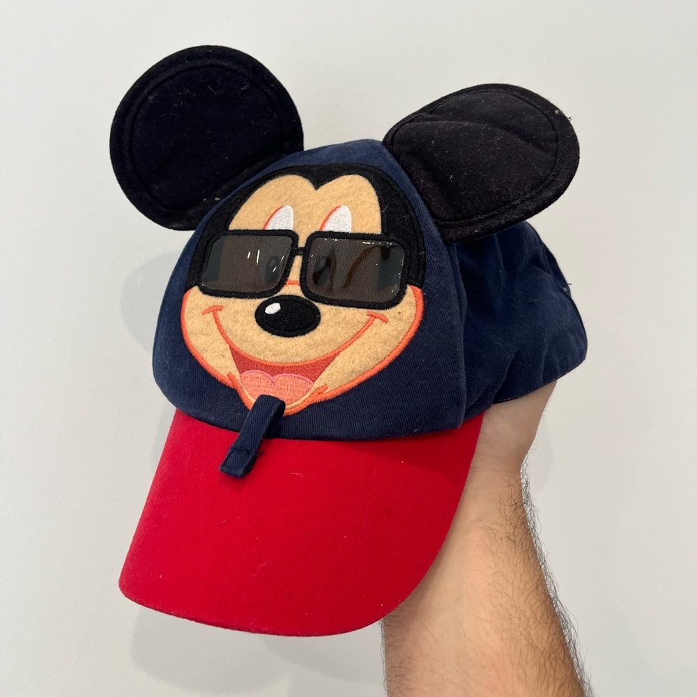 Disney Parks Hat Mickey Mouse Sunglasses Holder Toddler Baseball Cap With Ears